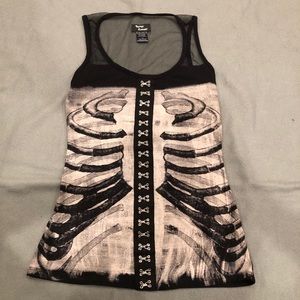 Teenage Runaway - Skeleton/Rib Cage tank top